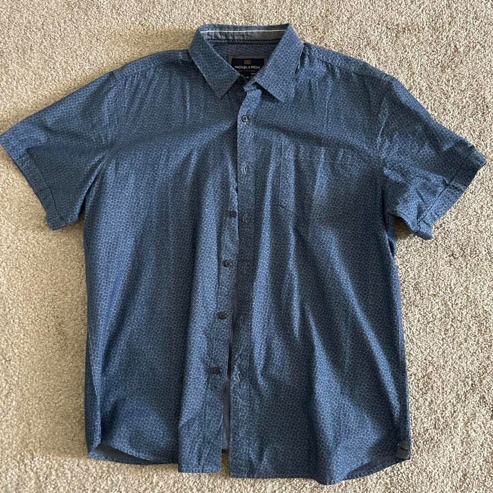Unbranded Men's Blue and Navy Shirt